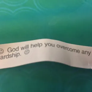 Tonight's fortune cookie message :)