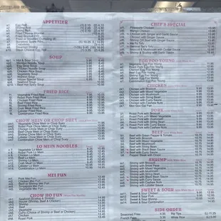 Menu part 2