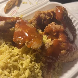 Wings - mumbo sauce came on the side