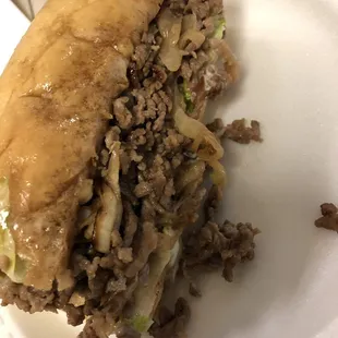 a meat and vegetable sub