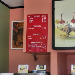 Ice cream prices