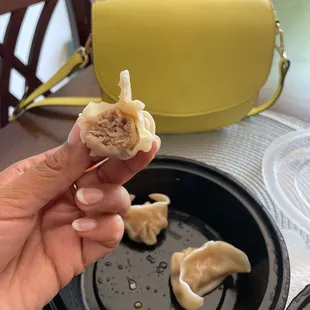 I could eat 50 of these perfectly filled dumplings!