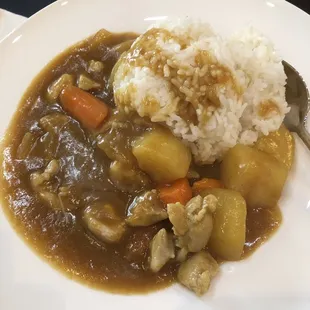 Japanese curry with chicken
