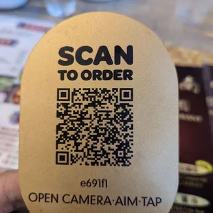 QR code, which allows you to do contact-less ordering