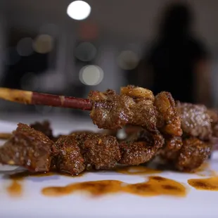 Flame grilled Lamb Skewers with Chinese herbs. SOOOOO GOOD!!!