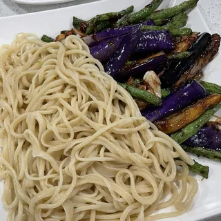 Eggplant Str Fried with Green Beens
