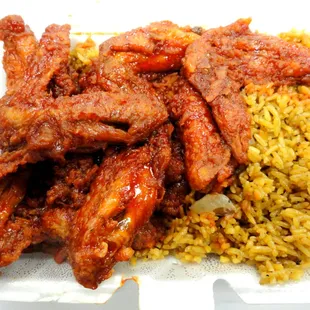 General Tso&apos;s Chicken Wings (with Fried Rice)