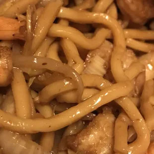 noodles and mushrooms