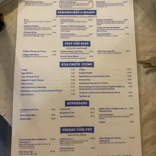 the menu