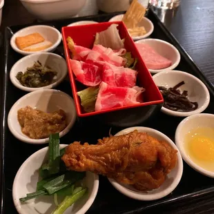a variety of dishes
