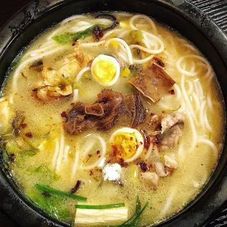 Beef with Pickle Chili Rice Noodle Soup