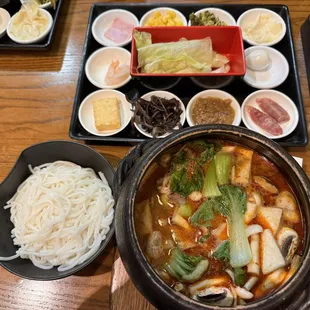 Yunnan rice noodle soup with spicy sauce