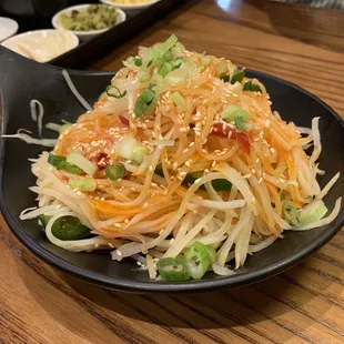 Cold shredded potatoes