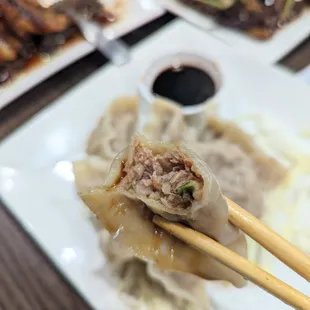 Inside the pork dumpling