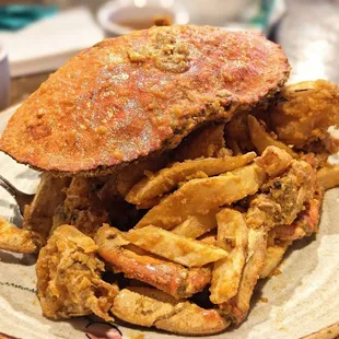 Crab stirred fry w/ salted egg yolk