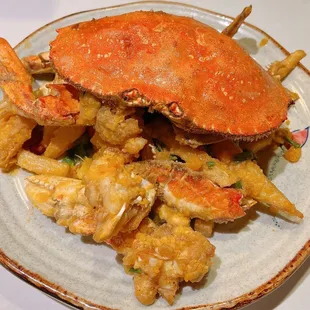 a crab on a plate
