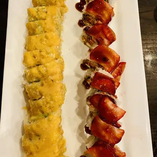 two different types of sushi