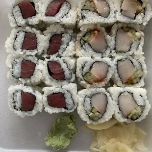 Tuna Roll and Spicy Yellowtail Roll (Takeout)