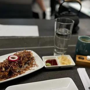 Spicy albacore crispy rice, decent.