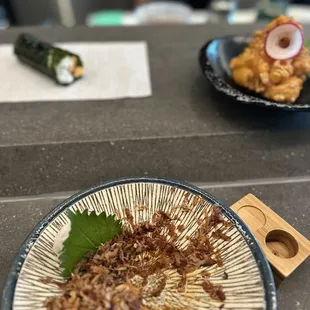 Ahi Sashimi with crispy onion
