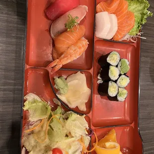 Roll, sushi,sashimi combo