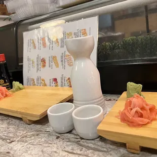 interior, sushi and sashimi