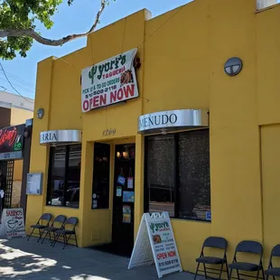 Front of their restaurant.