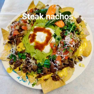 a plate of nachos