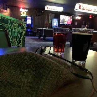 Hanging in the dark back corner of this awesome dive bar with my love.