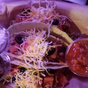 Chicken tacos with jalapeños on the side. Delight! I hear the carnitas Tuesday are even better.