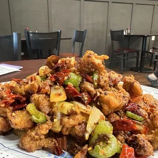 9. Chong Qing Spicy Chicken (huge portion)