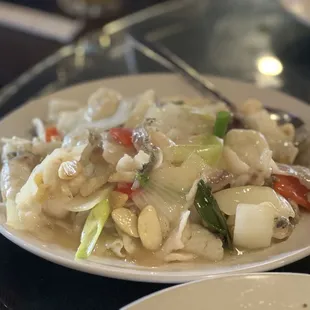 a plate of food on a table