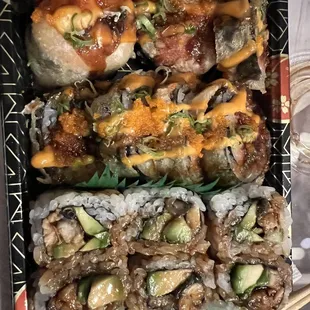 Mistake Toll and Unagi Roll, so gooood!