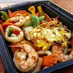 a meal in a plastic container