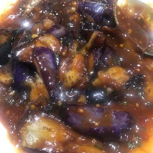 Eggplant is garlic sauce