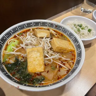 Vegetarian Ramen with extra rice noodles