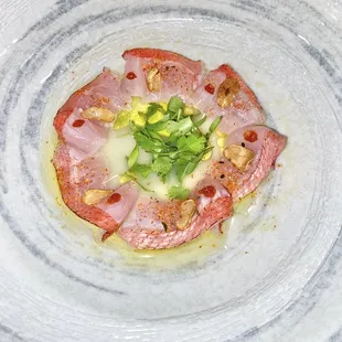 Golden Eye Snapper Carpaccio