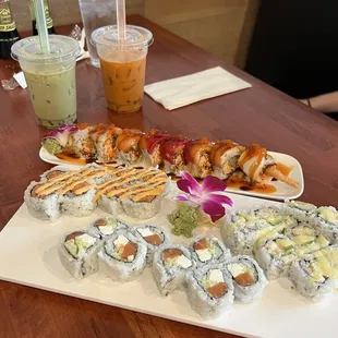 food, sushi and sashimi