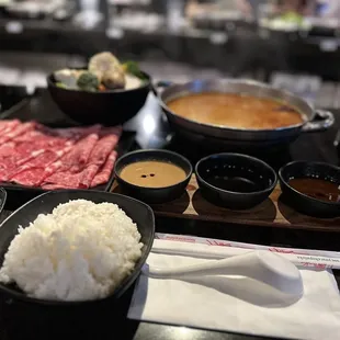 a variety of food items