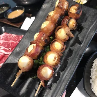 Bacon-Wrapped Quail Eggs