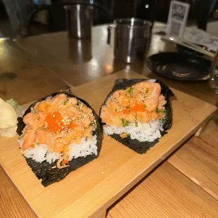 spicy shrimp hand roll