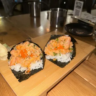 spicy shrimp hand roll