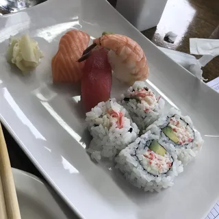 Deluxe Nigiri Sushi with California Roll