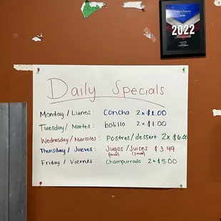 Daily Specials