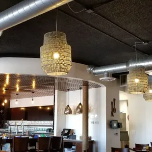 the interior of a restaurant