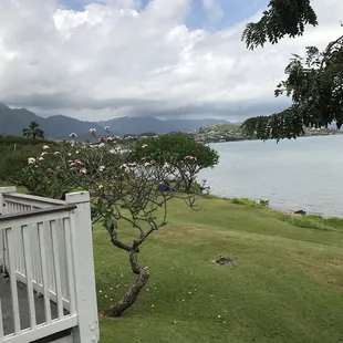 Picture of Kaneohe Bay from the deck of Atherton Hall.