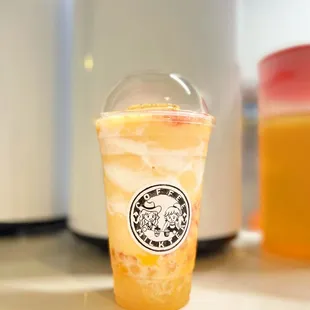 a close up of a drink