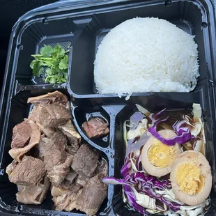 Braised beef stew with rice