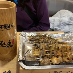 BBQ shrimp + pork belly