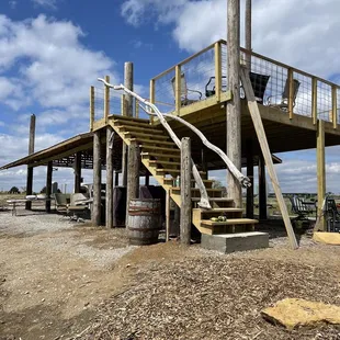 Pavilion being built